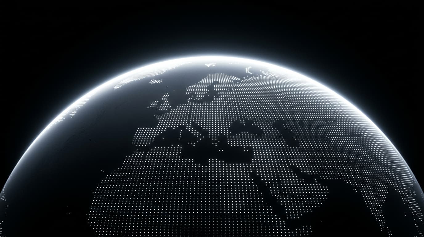 Worldwide coverage globe